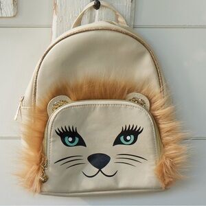 🦁 RARE🌟NEW🌟 Lion & Fur Mane Girl’s backpack - $24